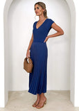 Zevah Knit Midi Dress - Blue