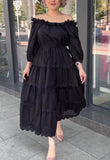 Black Tulle Off Shoulder Dress