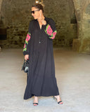 Black elegant embroidered dress