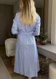 Blue classic striped elegant dress