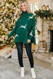 Quick Decisions Emerald Green Reindeer Sweater