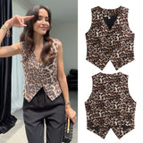 Early Autumn Leopard Vest