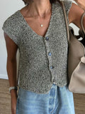 Early Autumn Knitted Vest Gray