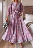 Chic Loose Summer Dress Purple