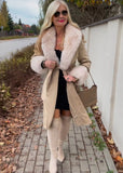 Casual Elegant Street Khaki Coat