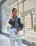 Shiny Sequined Warm Knitted Jacket