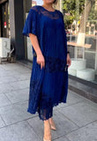 Chic Blue Lace Dress