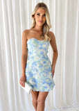 Alejandra Strapless Dress - Blue