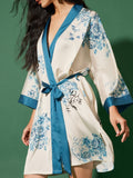 Short Kimono Robe bamboo