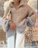 Knitted Sequined Sweater Jacket