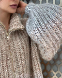 Knitted Sequined Sweater Jacket