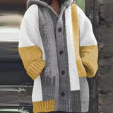Elegant Oversized Cardigan Knitted Hooded Sweater