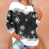 Christmas Printed Round Neck Sweater