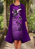 Long Sleeved Shawl Two-piece Dress