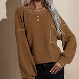 Cotton Sweater Oversize Turtleneck Blouses