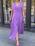 Chiffon Purple Blue Mint Dress