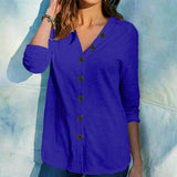 Cotton Casual V Neck Large Size Tops