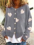 New Style Knitwear Single-Breasted Love Sweater Cardigan