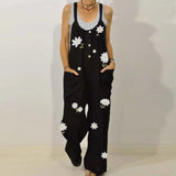 Casual Floral Print Straps Oversized Bodysuit
