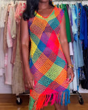 Neon Hand Knit Dress