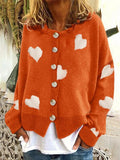 New Style Knitwear Single-Breasted Love Sweater Cardigan