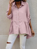 Pink Plain Collared Shirt