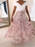 Pink Lace Elegant Floral Dress