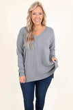 Miss Who I Was Sweater, Heather Grey