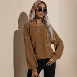 Cotton Sweater Oversize Turtleneck Blouses