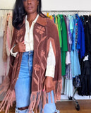 70s Fringe Cape Coat