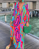 Summer Long Sleeve Resort Style Dress