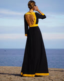 Black Knit Backless Dress