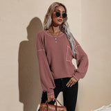 Cotton Sweater Oversize Turtleneck Blouses