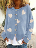 New Style Knitwear Single-Breasted Love Sweater Cardigan