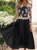 Floral Lace Embroidered Party Dress