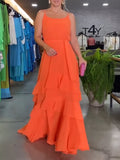 Orange Pink Sling Dress