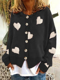 New Style Knitwear Single-Breasted Love Sweater Cardigan