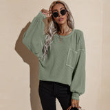 Cotton Sweater Oversize Turtleneck Blouses