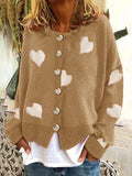 New Style Knitwear Single-Breasted Love Sweater Cardigan