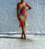 Neon Hand Knit Dress