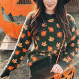 The Big Cozy Fall Leaf Sweater