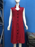 Elegant Sleeveless V-Neck Female Cotton Linen Summer Dresses