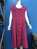 Elegant Sleeveless V-Neck Female Cotton Linen Summer Dresses