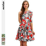 Christmas Printing Women's Dress