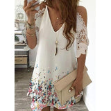 Women's Lace V-Neck Mini Dress