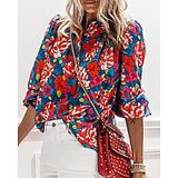 Floral Long Sleeve Loose Chic New Shirts