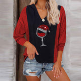 Christmas printed sweater top for women