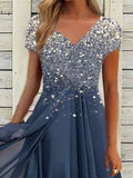 glitter starry dress long dress