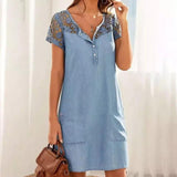 Flower Lace Patchwork Casual Dress