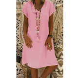 Cotton Casual Big Size Ladies Dress